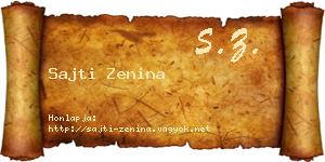 Sajti Zenina névjegykártya